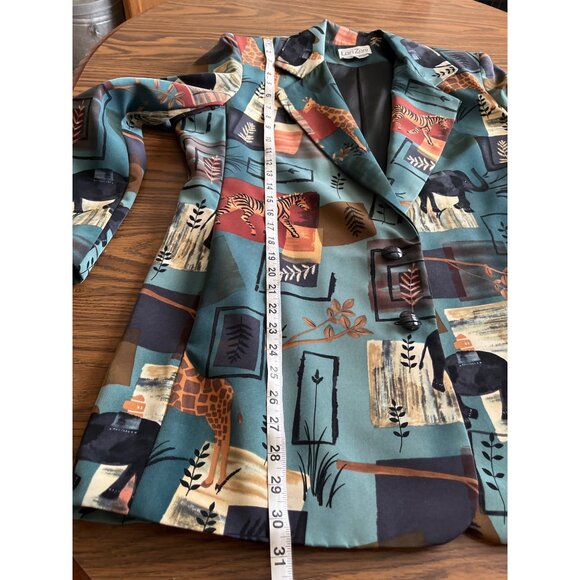 Lori Zoni vintage animal print blazer size Large - Picture 6 of 7